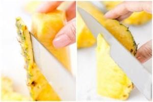 how to cut a pineapple instruction photos