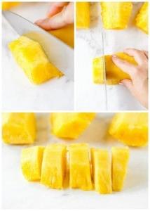 how to cut a pineapple instruction photos