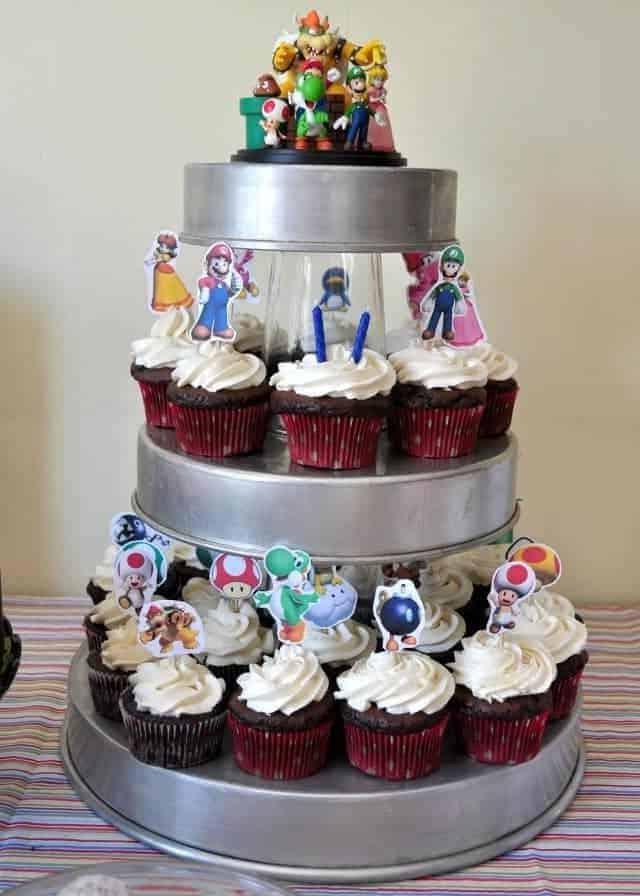 Cupcakes με toppers Super Mario