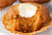 Spiced Pumpkin Muffins with Cream Cheese Filling