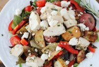 Warm Lemon Rosemary Roasted Vegetable Salad