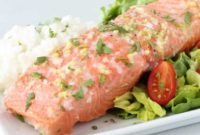 Tropical Ginger-Lime Salmon and Coconut Rice
