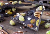 Cherry Pistachio Pecan Salted Chocolate Bark