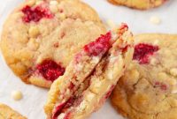 Luscious White Chocolate Raspberry Cookies
