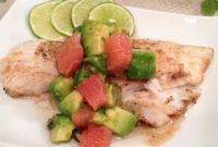Pan-Seared Turbot with Vibrant Grapefruit Avocado