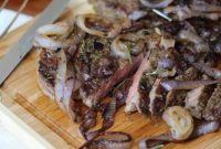 Rosemary-Crusted Rib-eye with Charred Sweet Onions