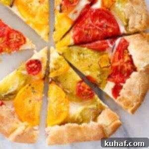 Tomato Goat Cheese Galette with semolina crust