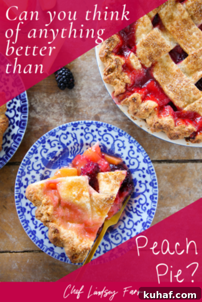 Hidden Peach Blackberry Pie image for potential use