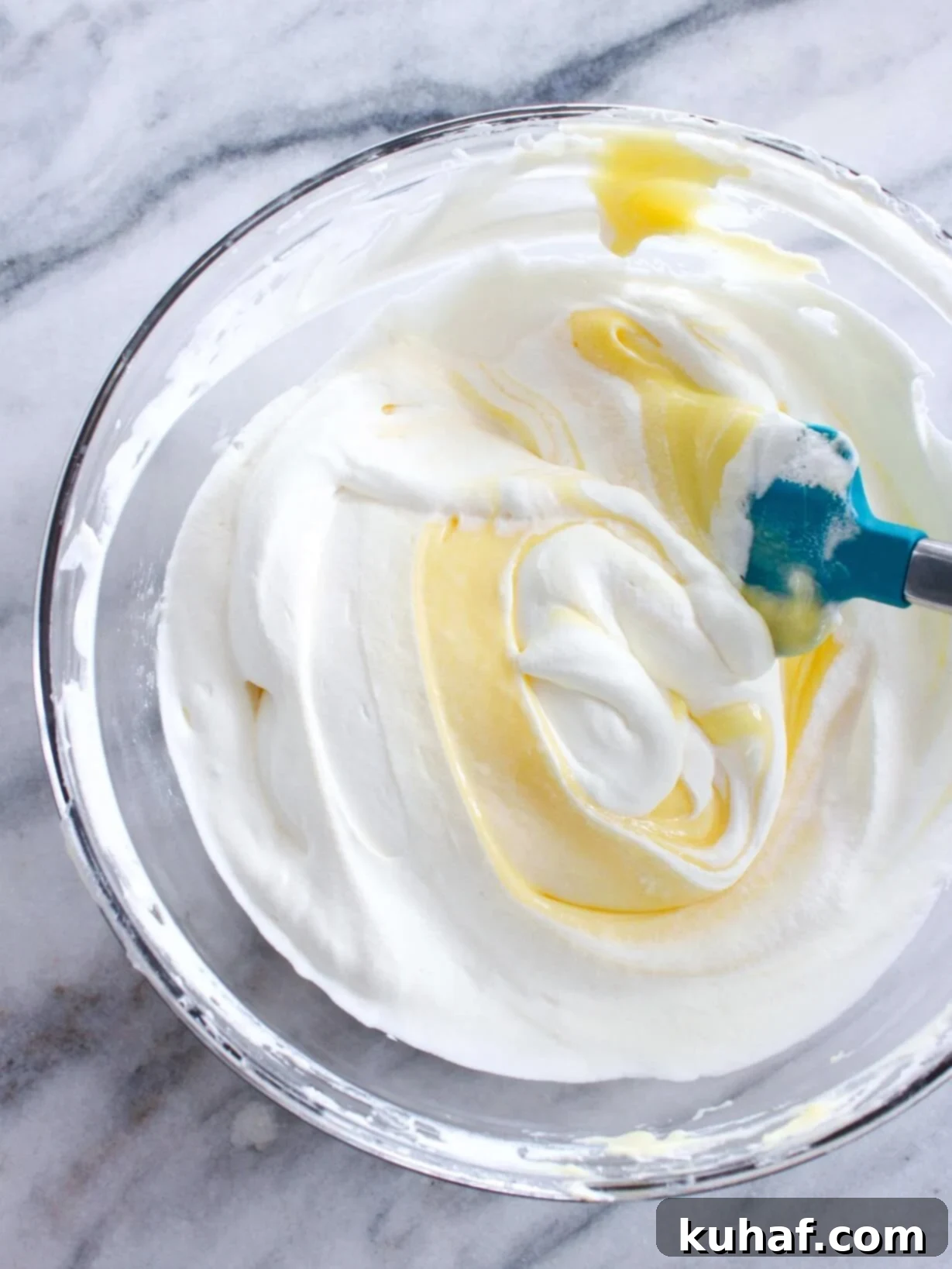 Lemon Curd Whipped Cream Marble Slate