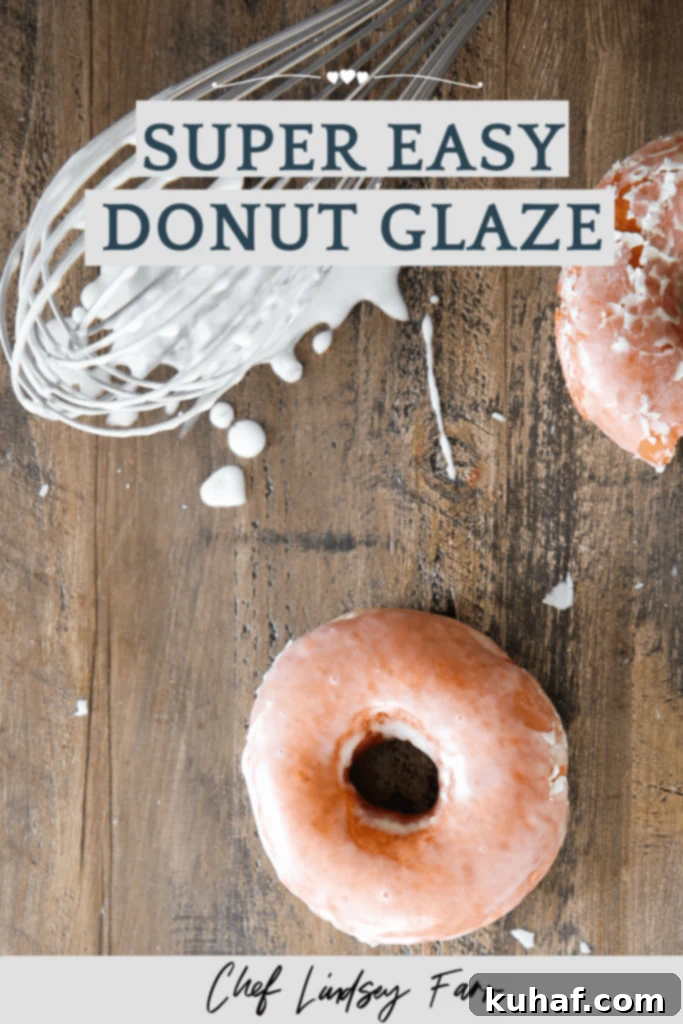 Irresistible Donut Glaze 7 Classic Donut Glaze in a white ceramic bowl, showcasing its smooth, shiny surface and readiness for use. The image captures the inviting texture of the glaze.