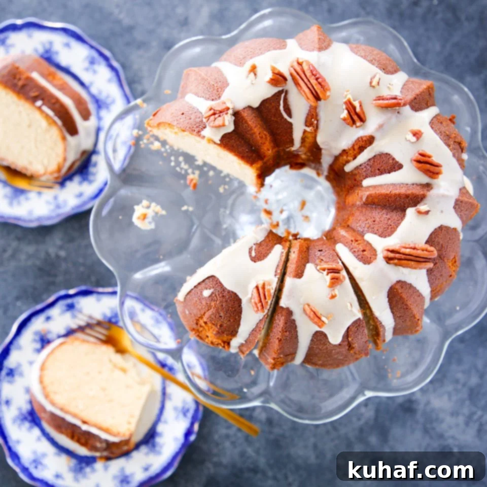 Maple Pound Cake with Maple Glaze, showcasing its dense and moist texture