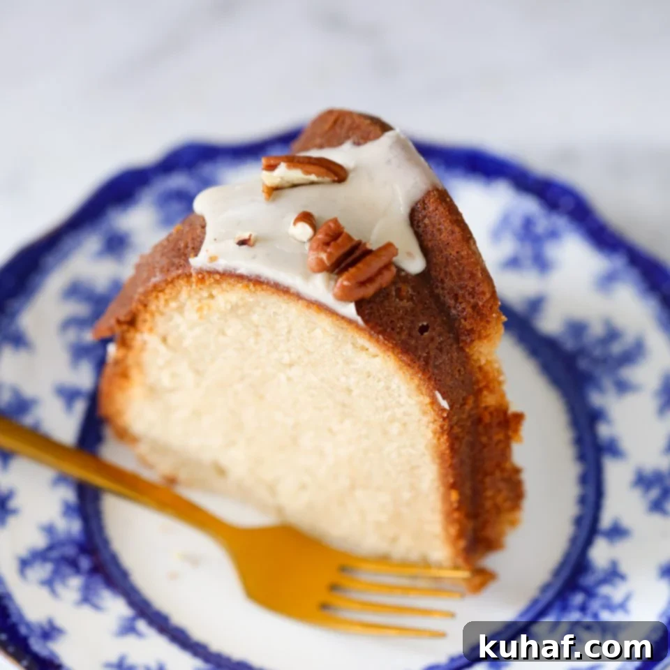 Autumn Dessert - Maple Pound Cake with decorations