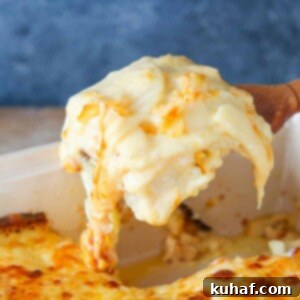 Scalloped Potatoes on wooden server
