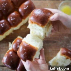 Pillowy Potato Rolls 8 Potato Dinner Rolls being torn apart