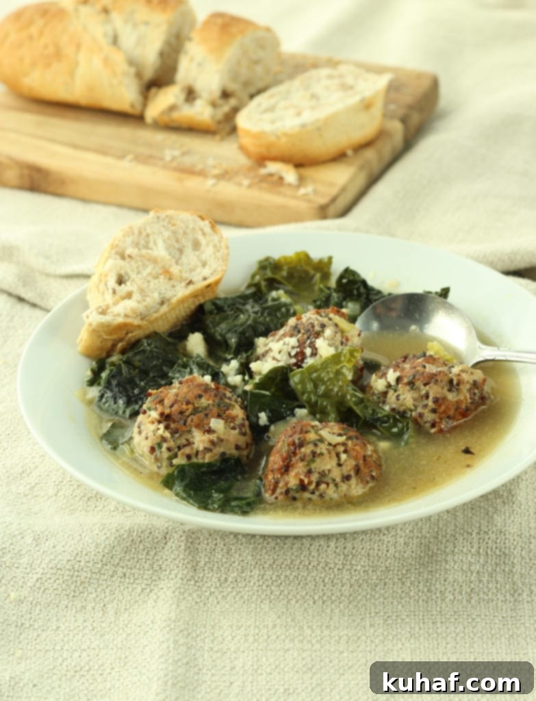 Hearty Turkey and Kale Meatball Soup 2 Turkey Meatball and Kale Soup - Cooking Light