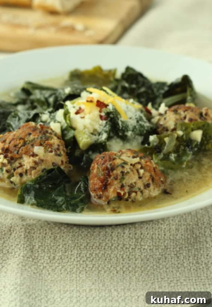 Hearty Turkey and Kale Meatball Soup 5 Turkey Meatball and Kale Soup - Cooking Light