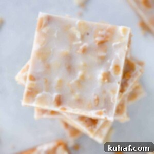 Cinnamon Almond Bars Stacked view from top with lemon glaze.
