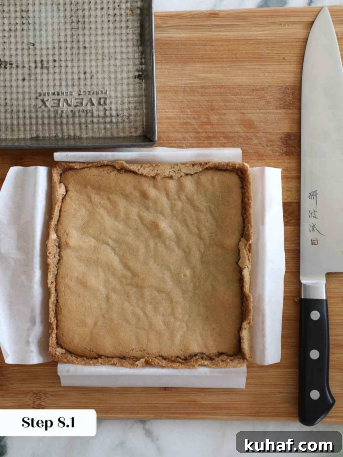 cooling butterscotch brownies.