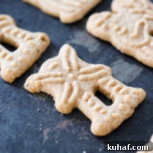 Homemade Speculoos Cookies on baking sheet