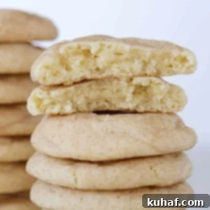 snickerdoodles broken open and stacked.