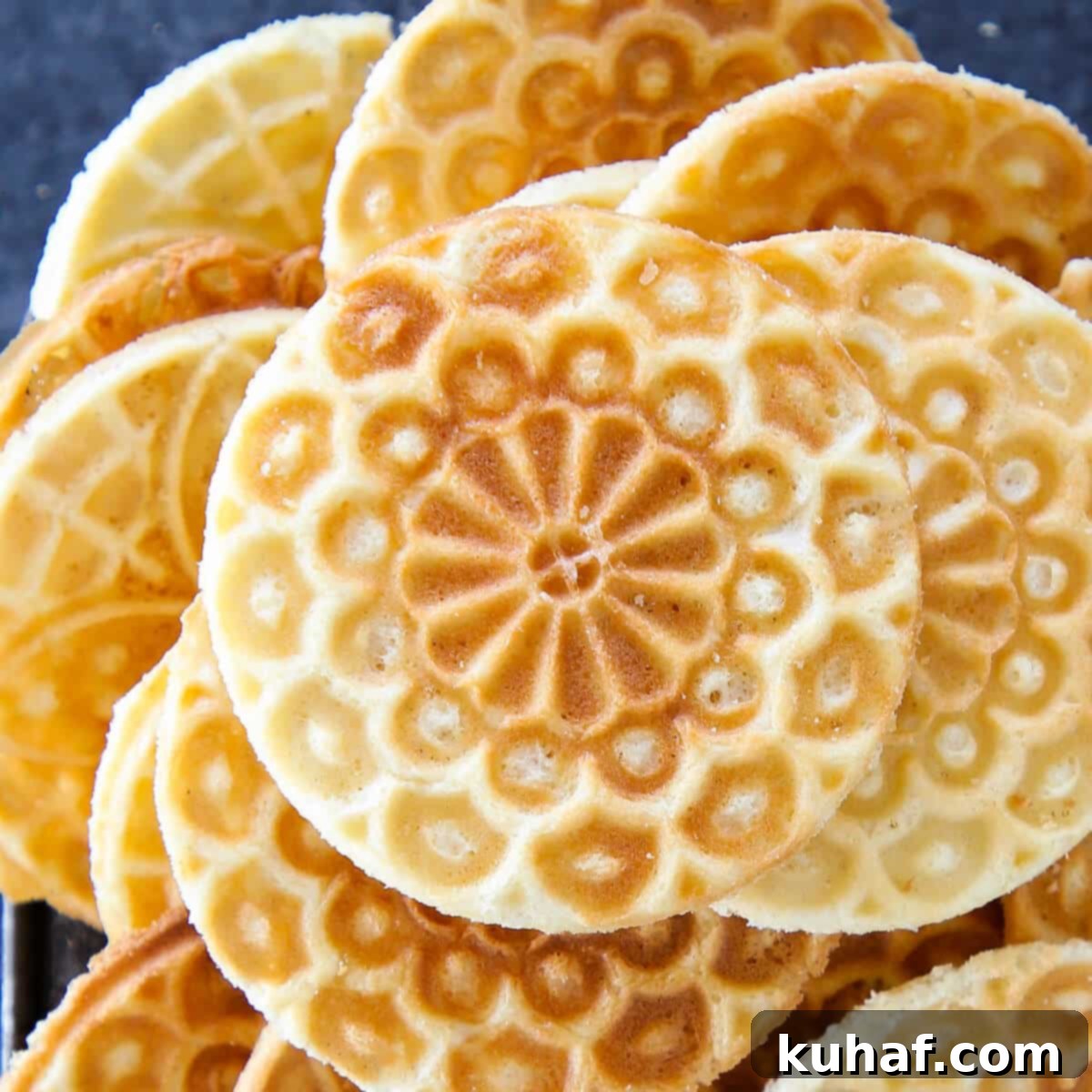 Italian Pizelle Cookie Recipe stacked