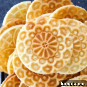 Italian Pizelle Cookie Recipe stacked