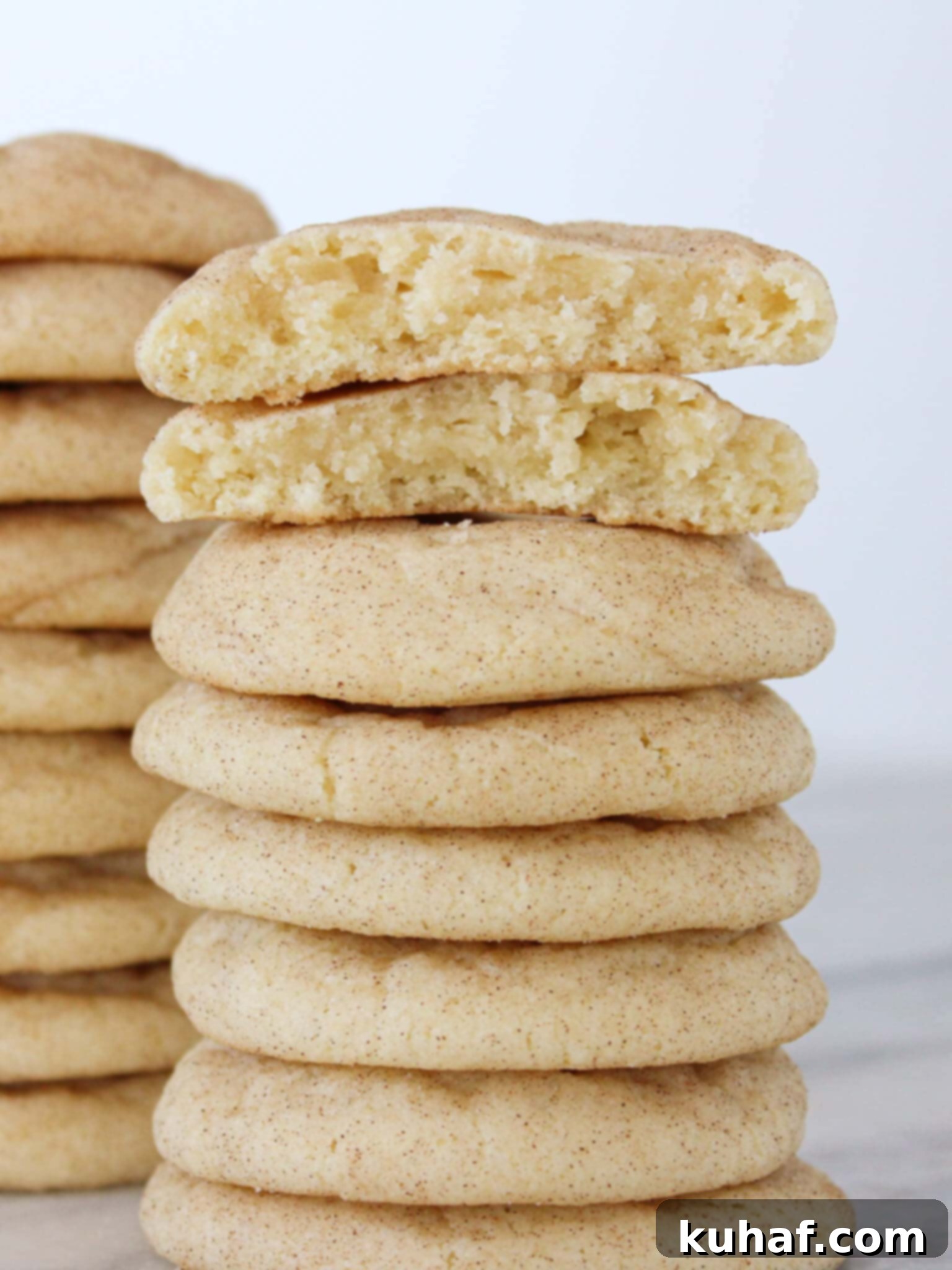 The best Snickerdoodle Cookie tall stack.