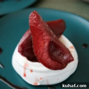 Poached Pear Pavlova Featured Image