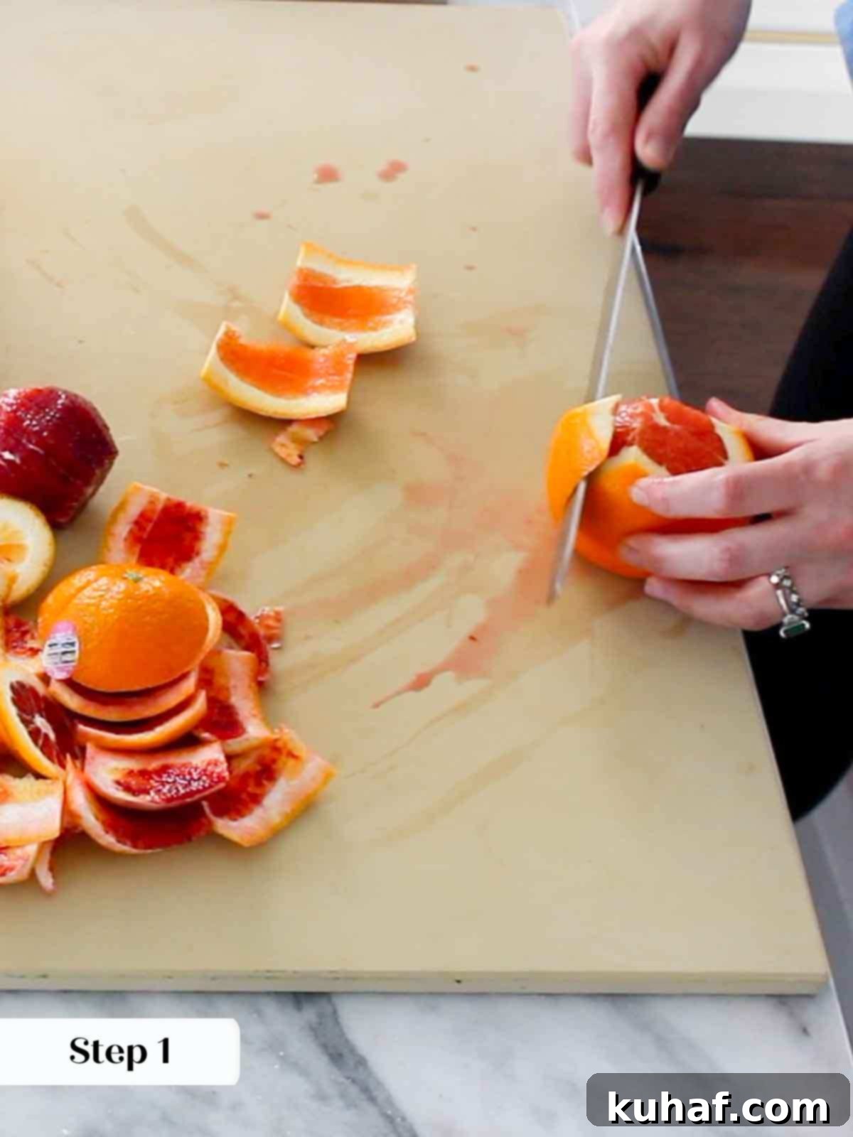 removing orange peel for supremes.