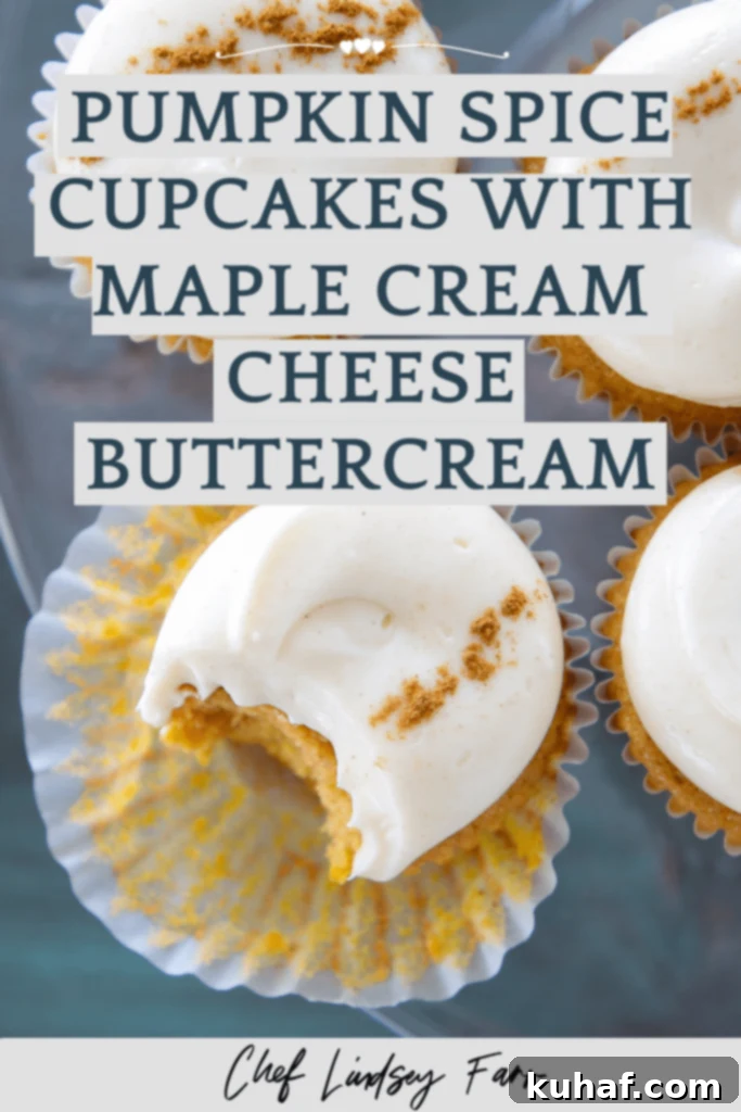 Pumpkin Spice Cupcakes with Maple Cream Cheese Buttercream