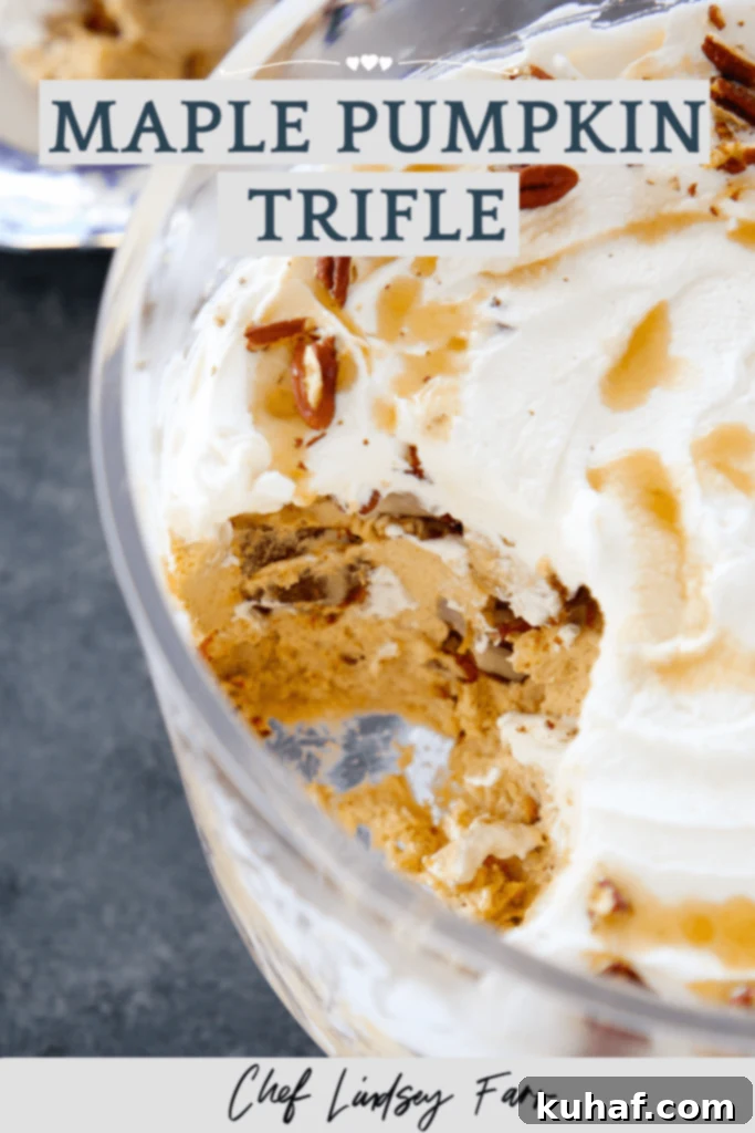 Maple Pumpkin Trifle, overhead shot