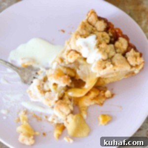 Caramel Apple Tart with cinnamon streusel