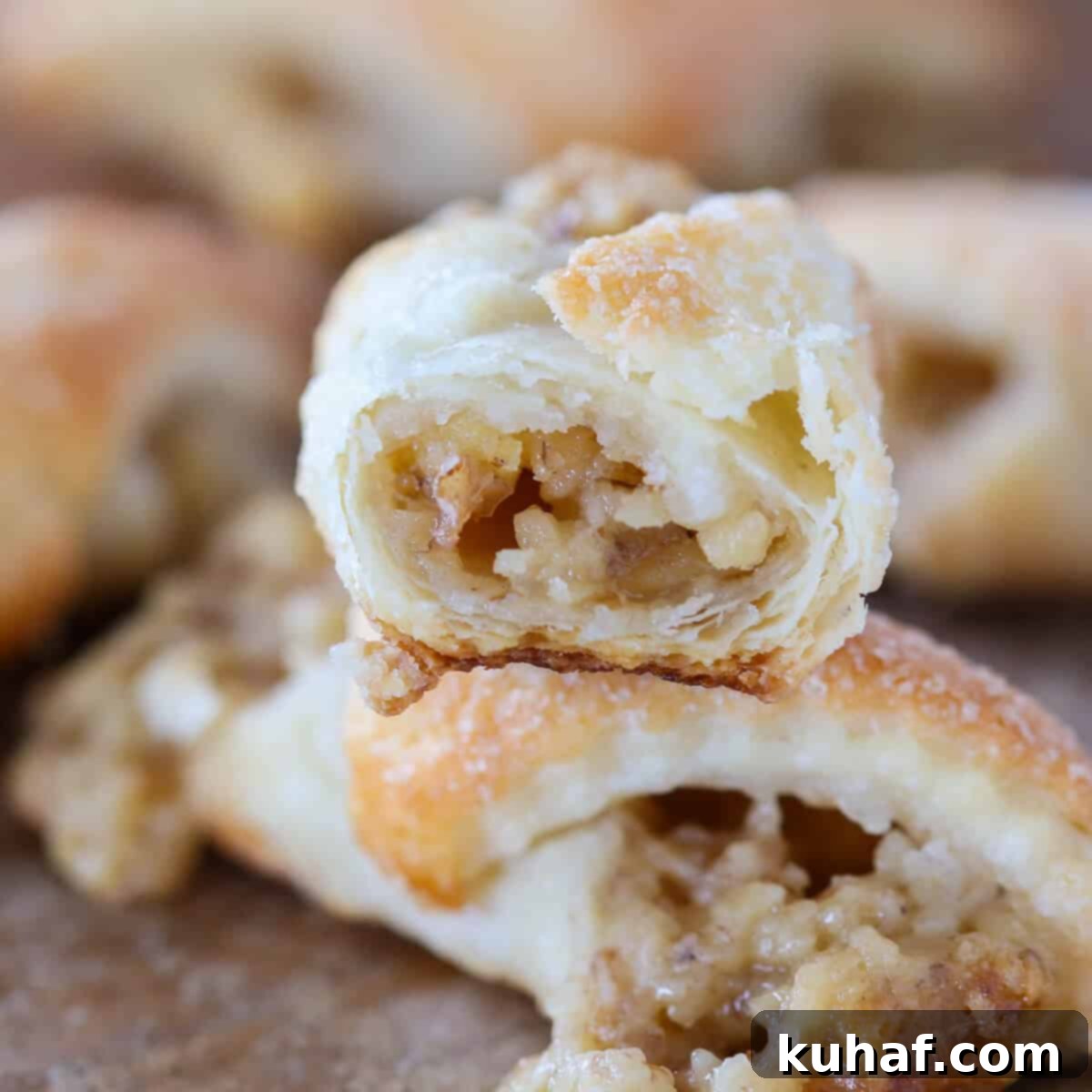nut roll inside filling texture.