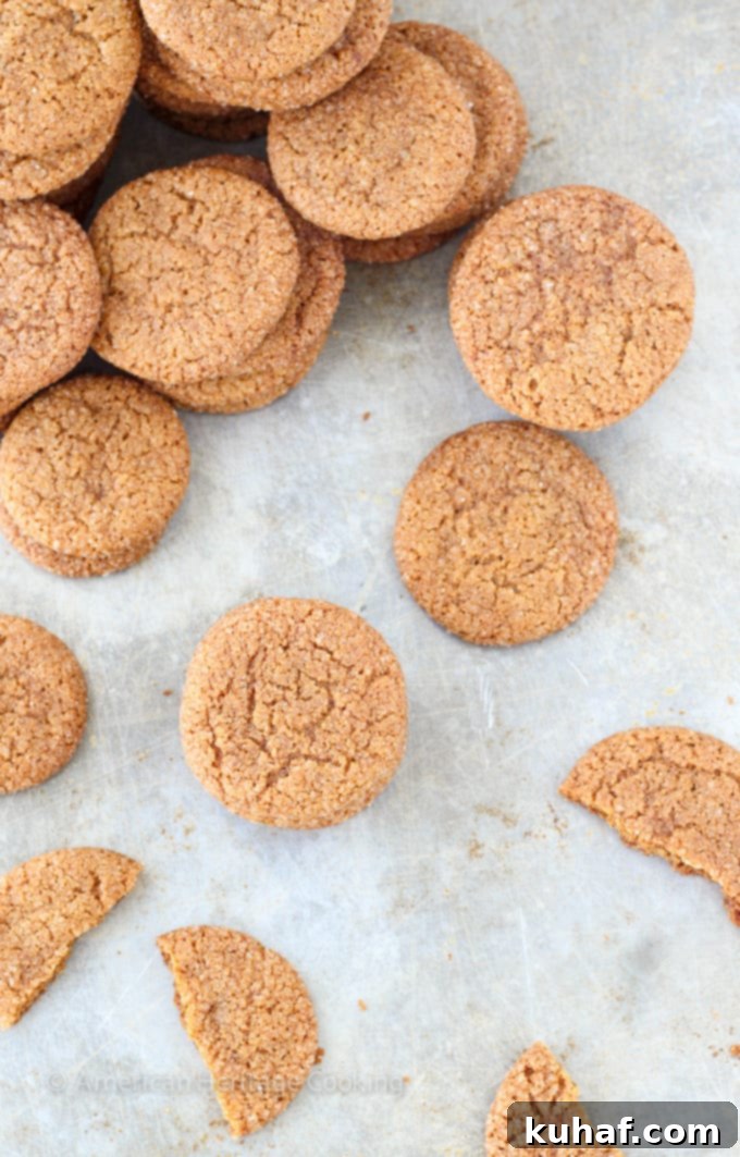 These old fashioned gingersnaps have all the flavors and snappiness of their store-bought counterparts! And they are EASY! Gingersnaps in the jar in 45 minutes! 