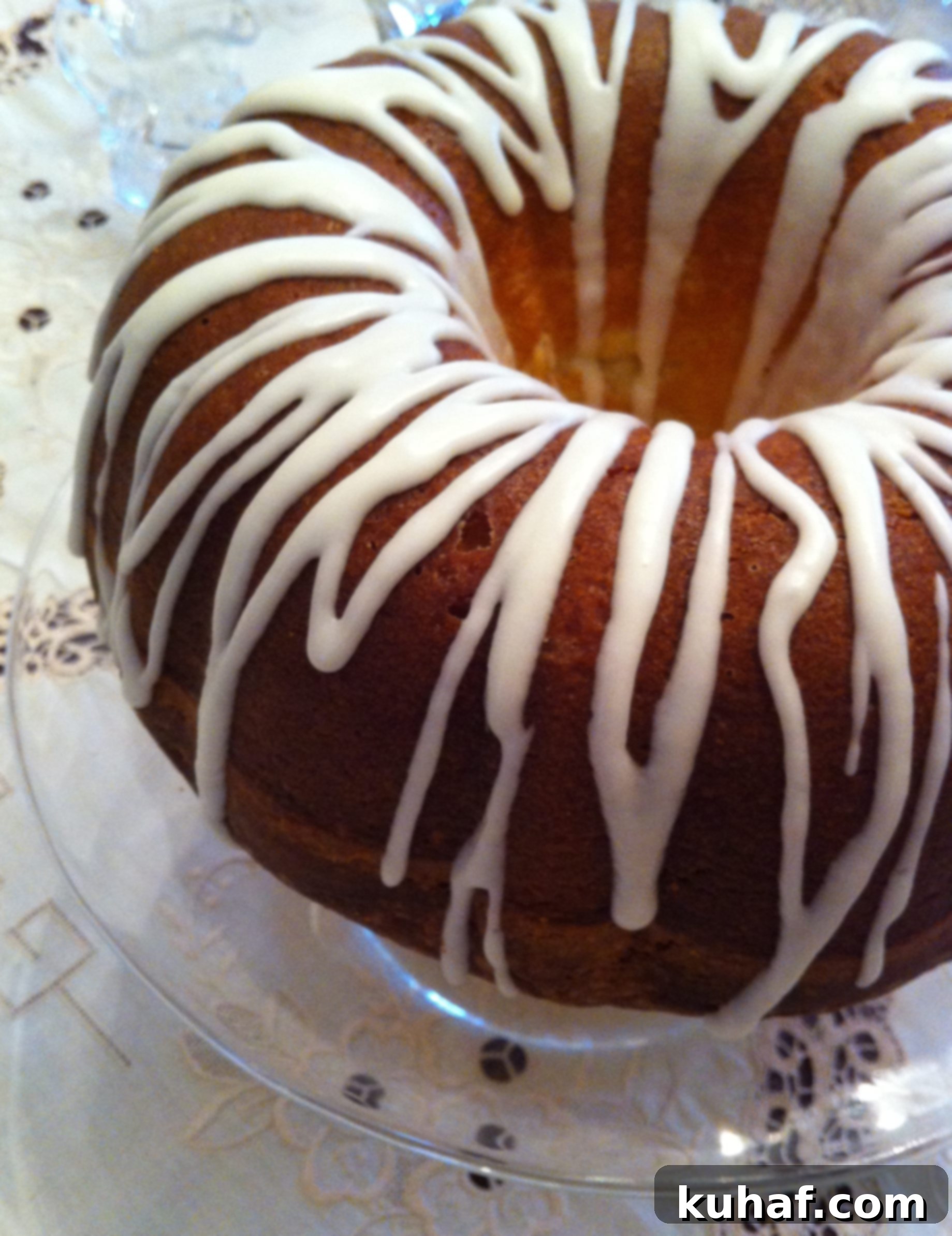 Close-up of Apricot Brandy Pound Cake texture