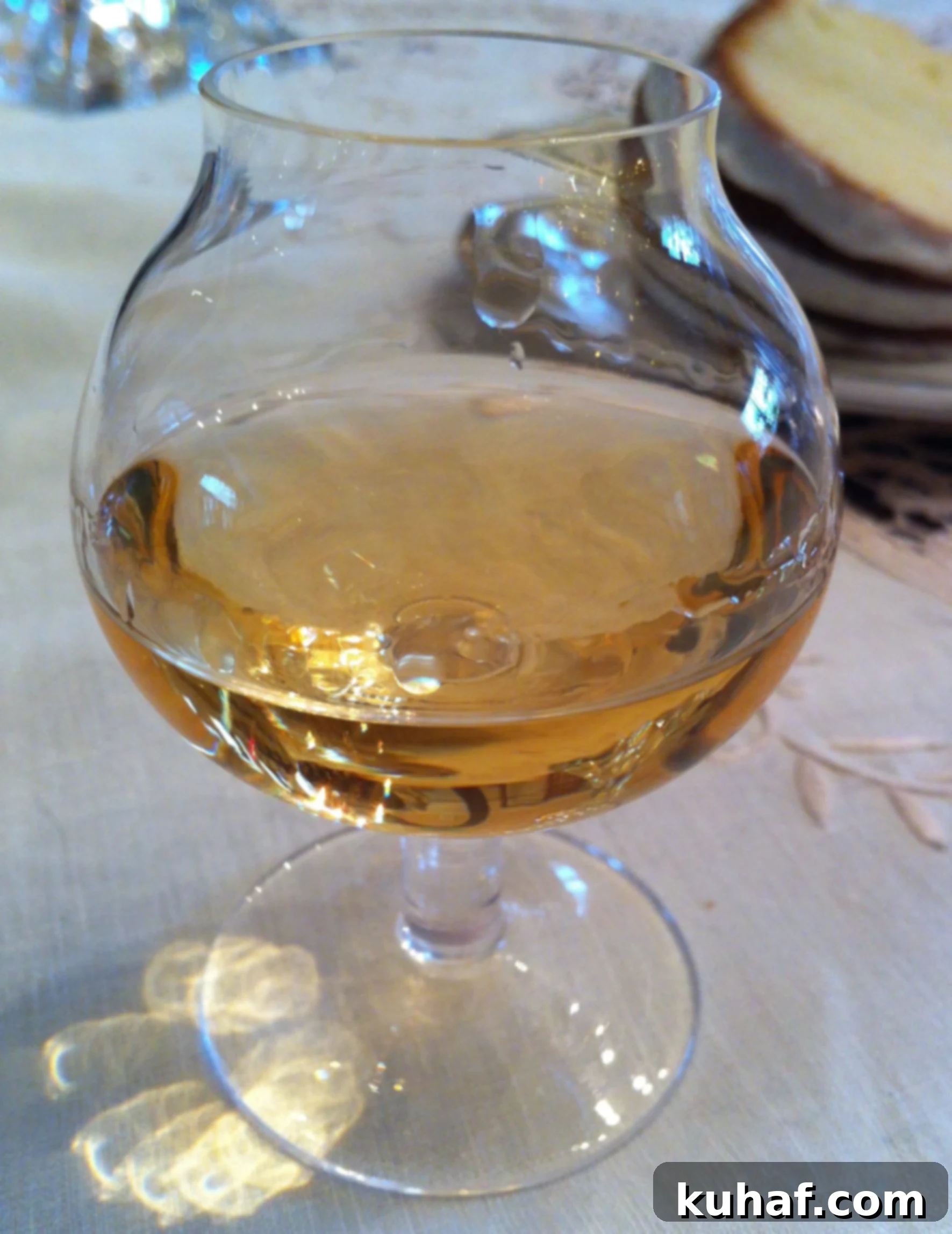 Mini Brandy Sniffer and pound cake