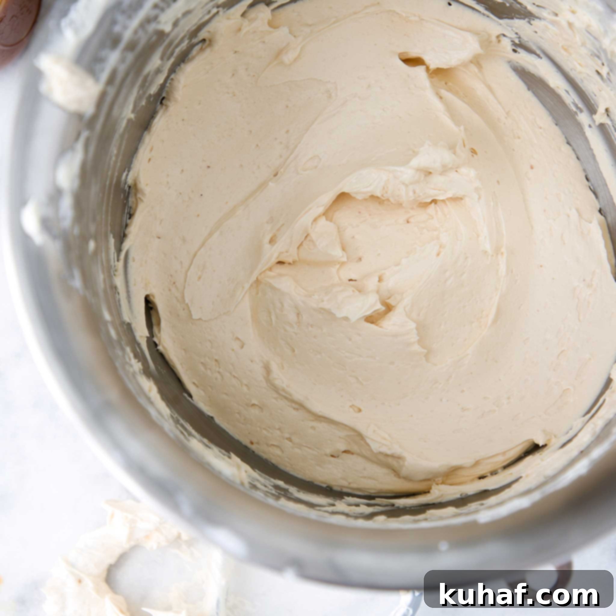 Caramel Swiss Meringue Buttercream Mixing Bowl