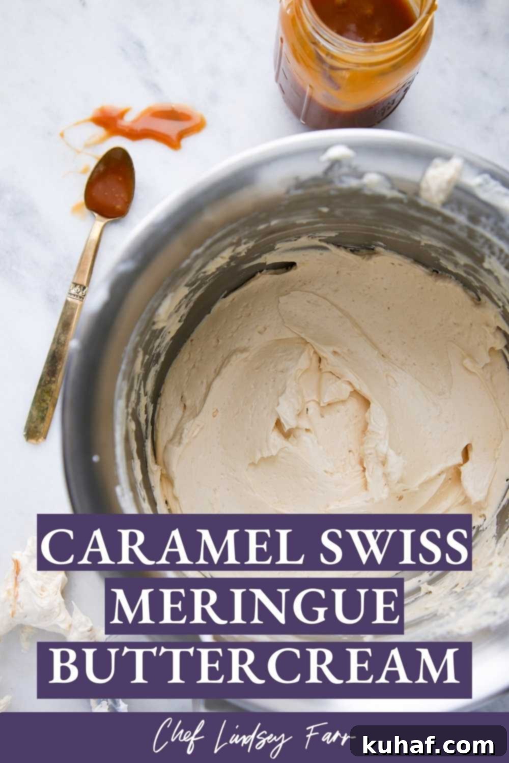 Caramel Swiss Meringue Buttercream Caramel Spoon