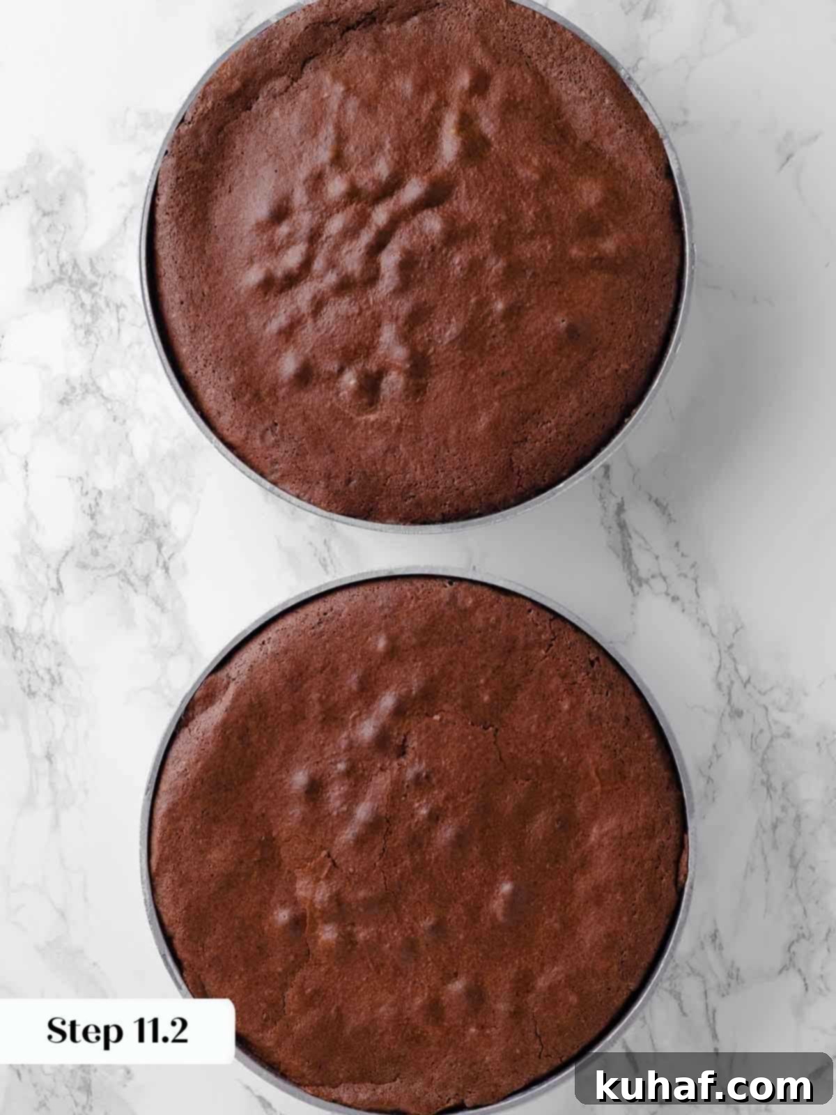 baked guinness chocolate cakes out of oven. 