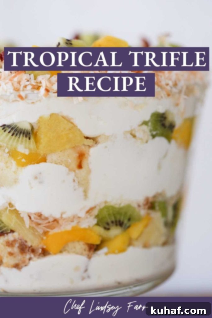 Tropical Trifle Recipe Sideview