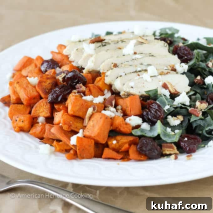Delicious Roasted Sweet Potato Kale Salad 2 Roasted Sweet Potatoes Kale Salad