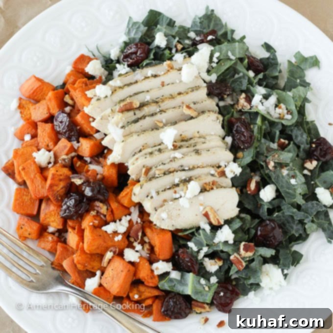 Delicious Roasted Sweet Potato Kale Salad 3 Roasted Sweet Potatoes Kale Salad