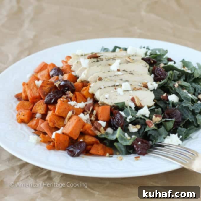 Delicious Roasted Sweet Potato Kale Salad 5 Roasted Sweet Potatoes Kale Salad