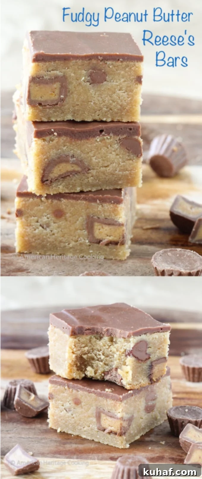 A single Fudgy Peanut Butter Milk Chocolate Reese's Bar, perfectly portioned