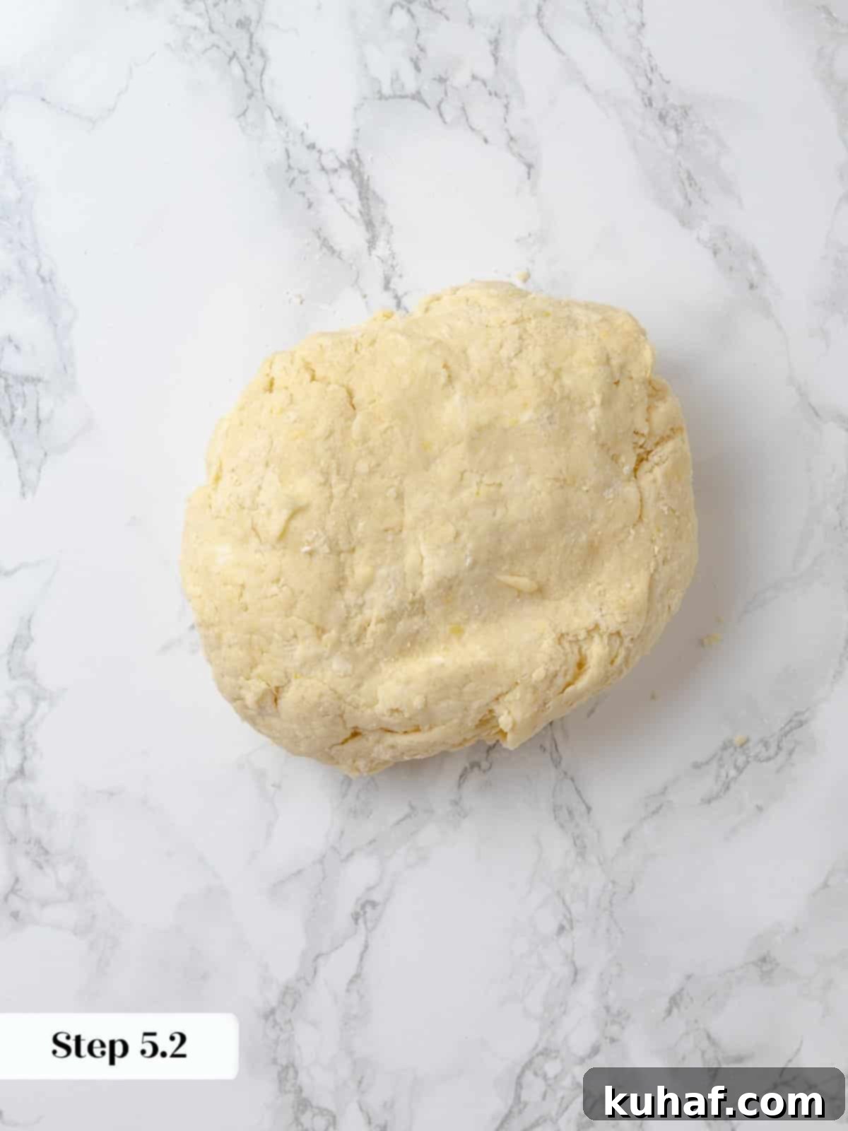 Strawberry Shortcake Solo 10 A soft, slightly sticky dough ball formed and ready to portion, after the chilling step.