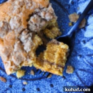 Pumpkin Crumb Coffee Cake Delicious Forkful