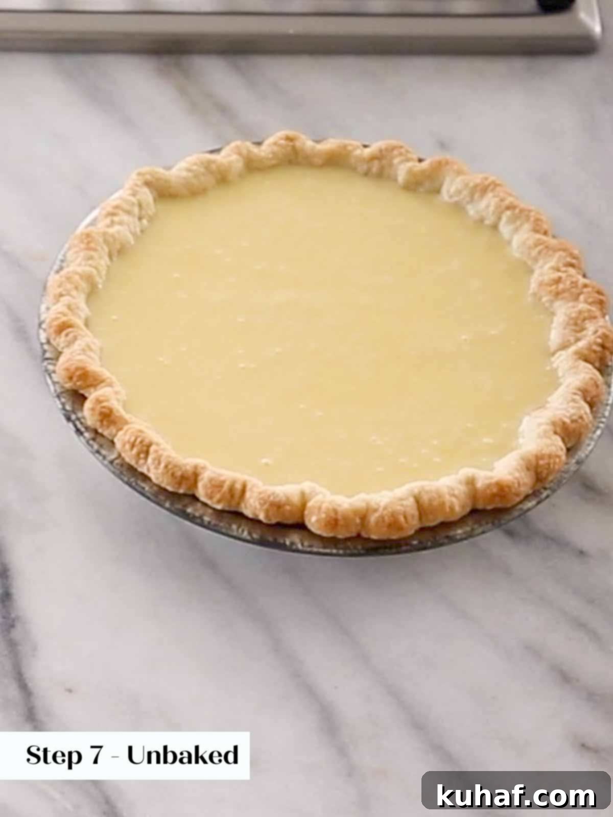 filled unbaked buttermilk pie.