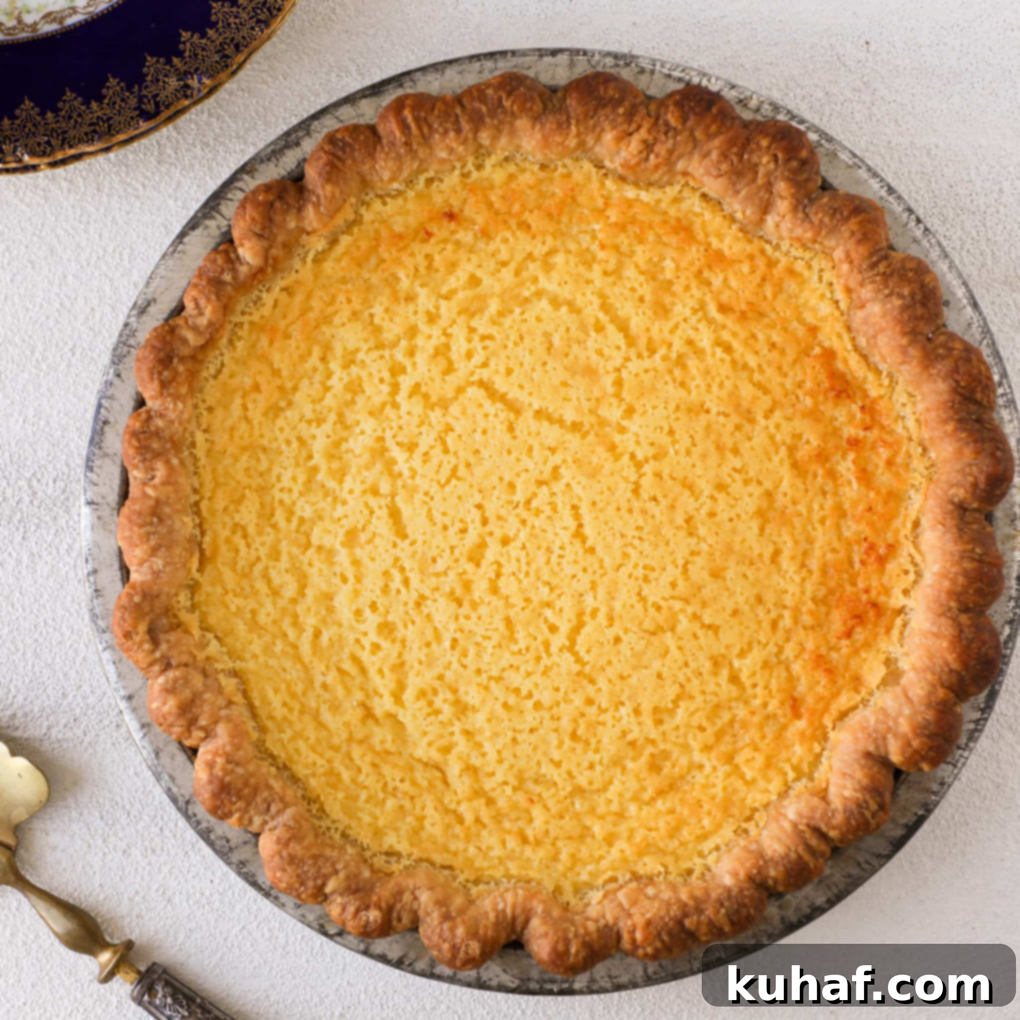 Buttermilk Pie Overhead