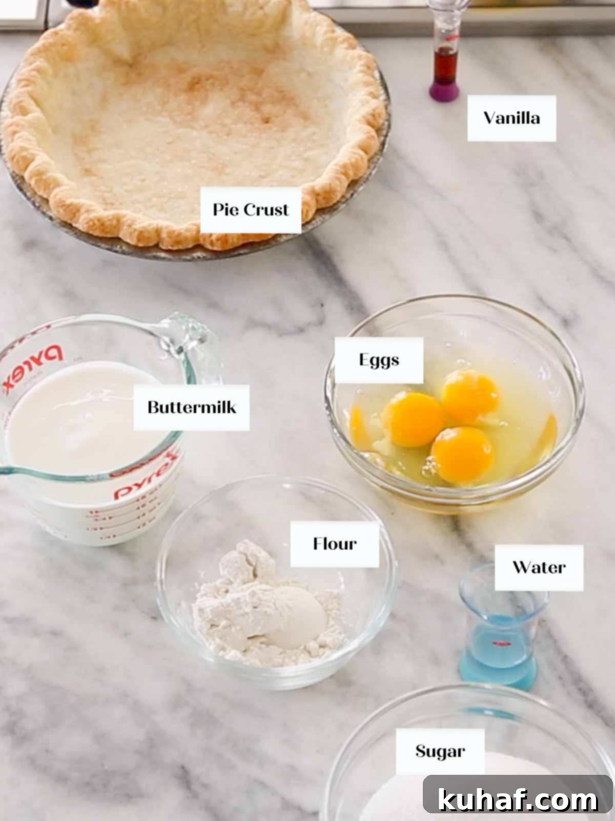 buttermilk pie ingredients.