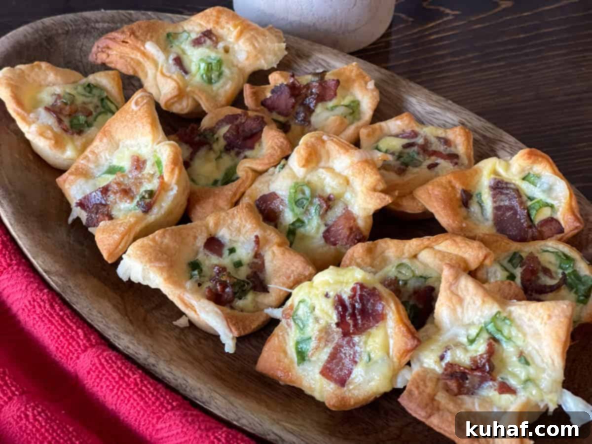 Bacon Cheese Crescent Tartlets